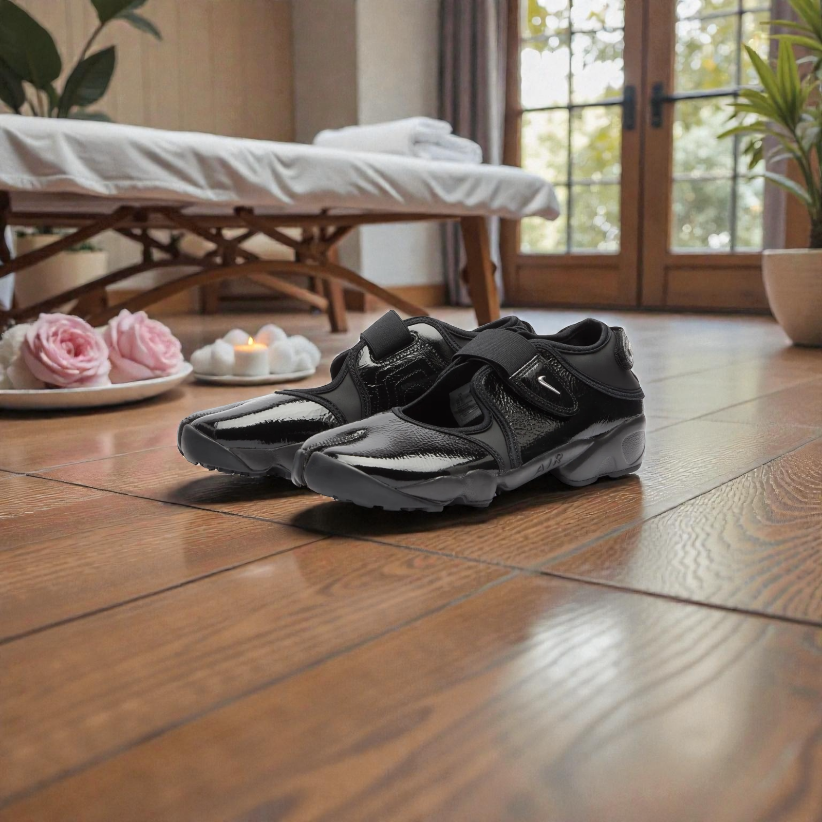 NIKE AIR RIFT SE SNEAKER WMN “ninja”
Pattern leather Black & Metallic Silver