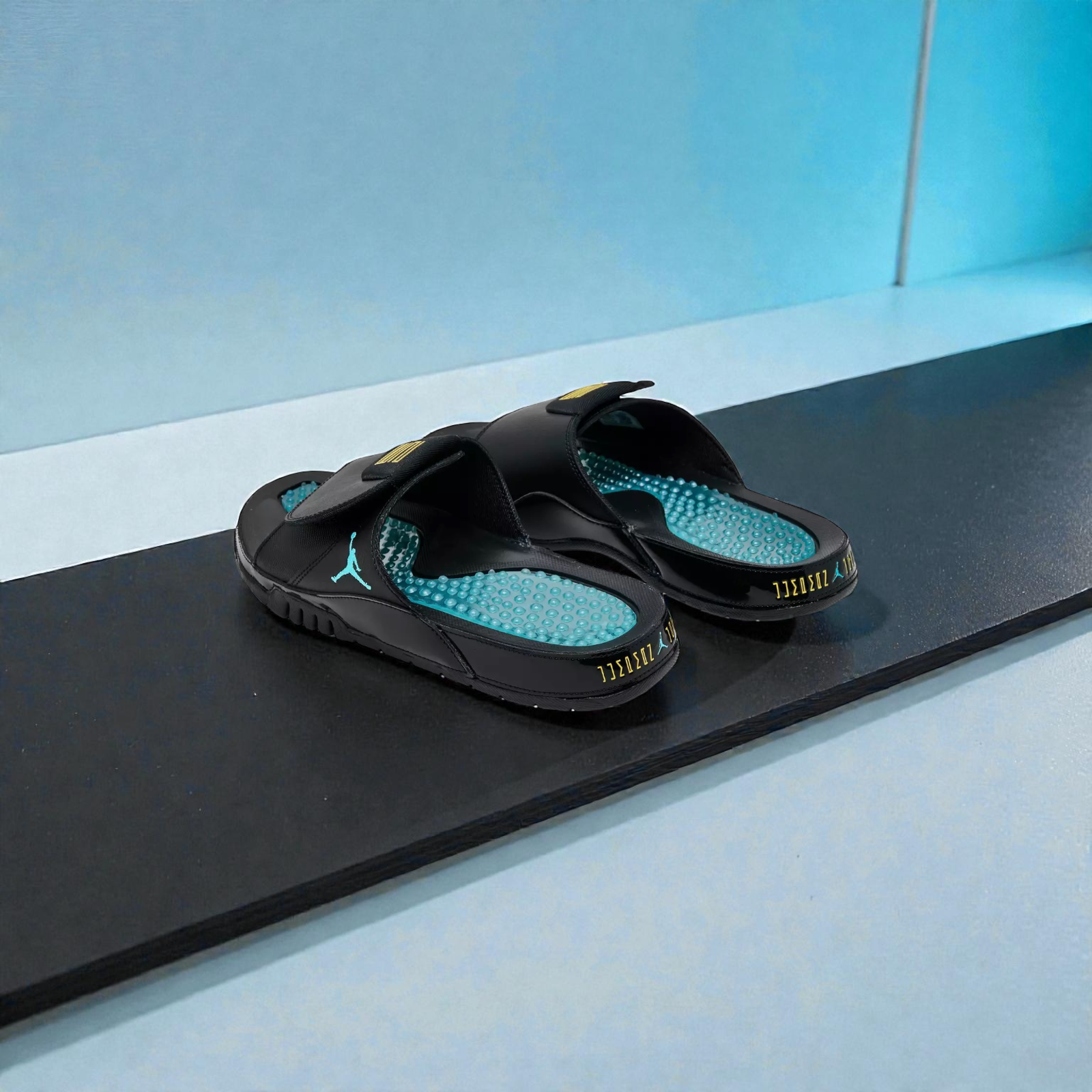 Jordan Hydro XI "Black/Gamma Blue/Varsity Maize" Unisex Slide
