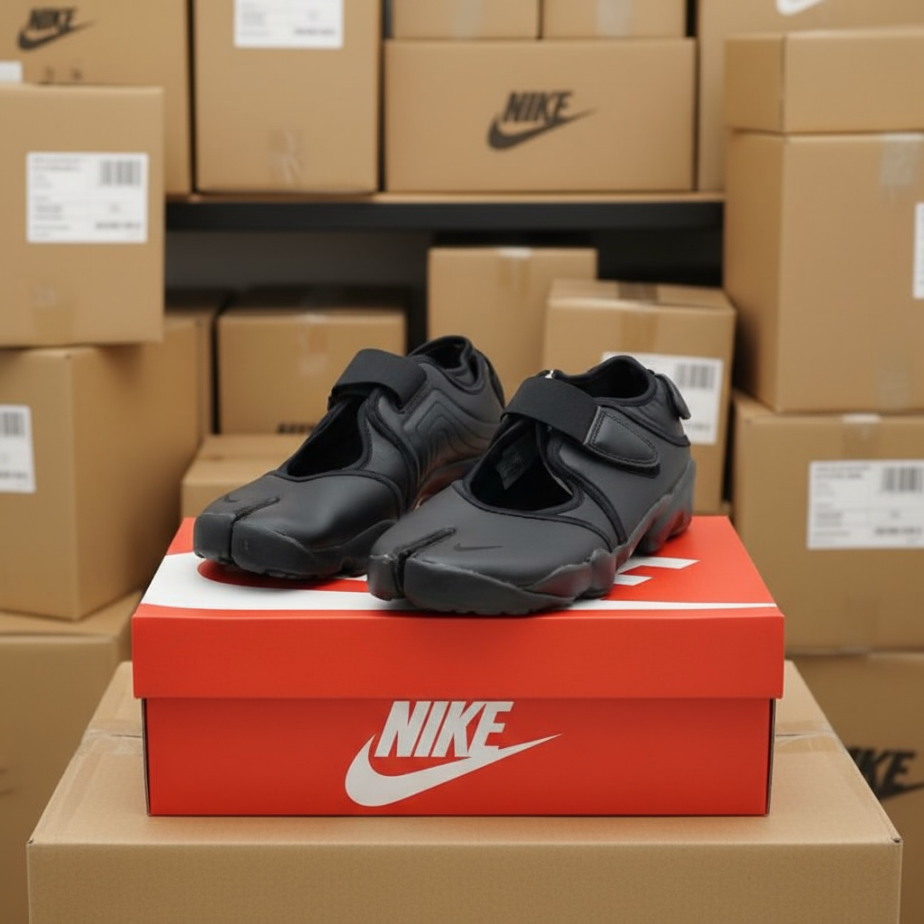 Nike Women's Air Rift Leather Sandals Black