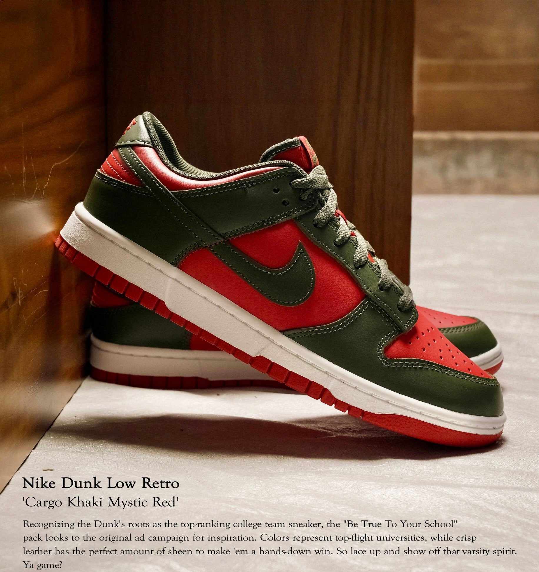 Nike Dunk Low Mystic Rouge Cargo Kaki