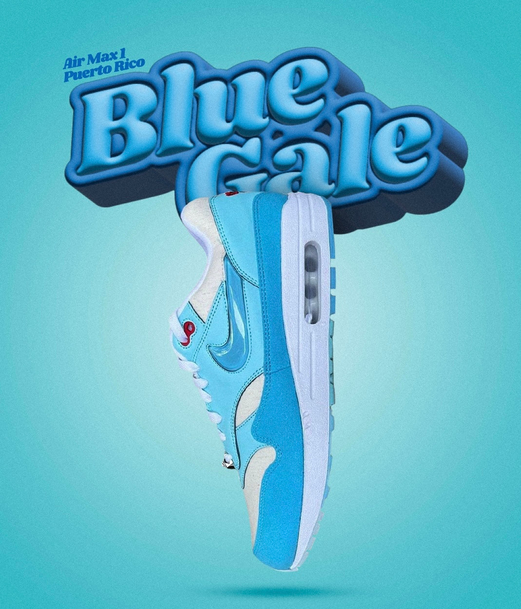 NIKE AIR MAX 1 PORTO RICO BLEU VENT