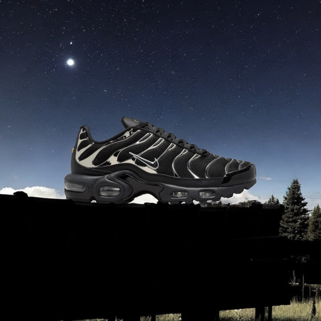 NIKE AIR MAX PLUS SE METALLIC/ BLACK WMN