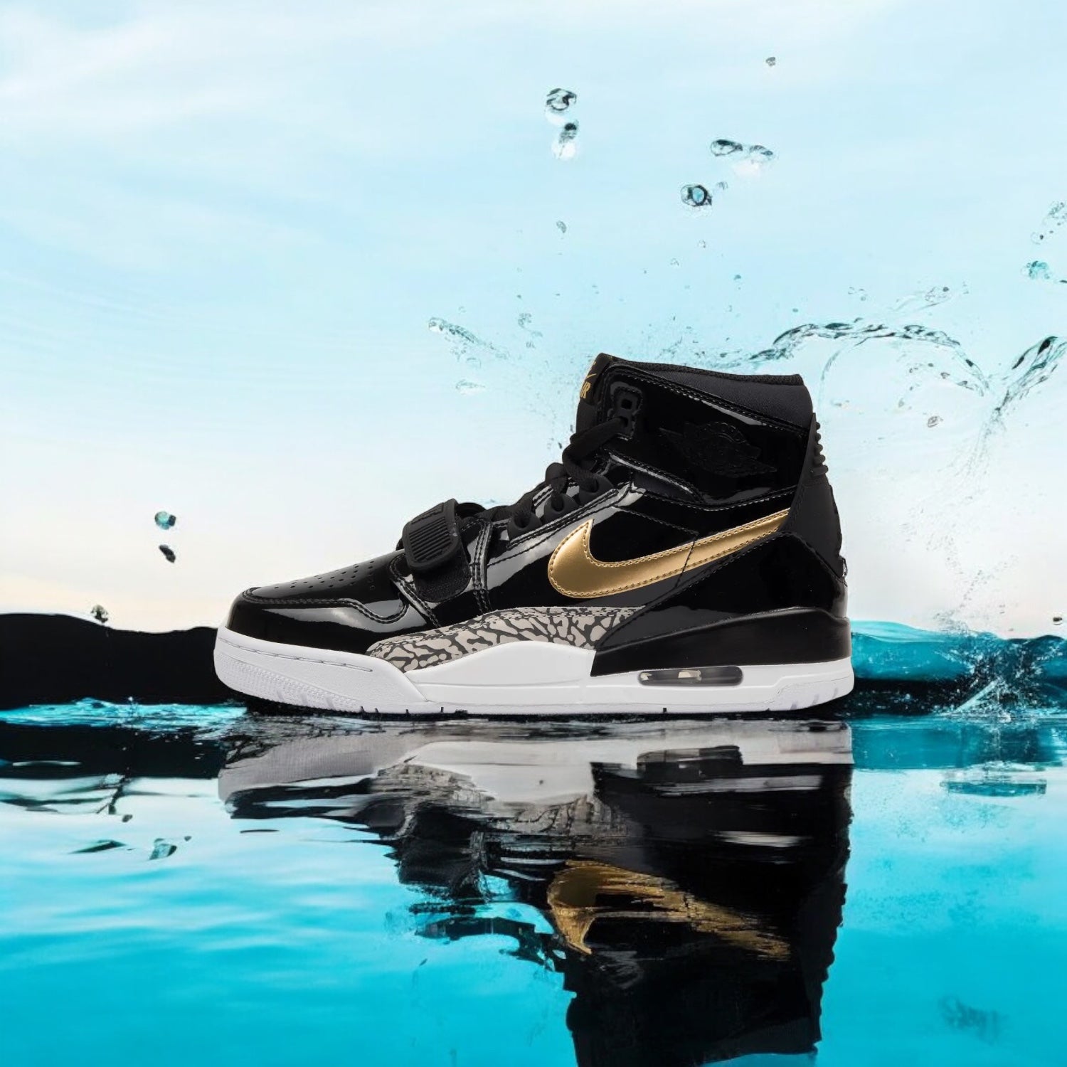 Jordan Legacy 312 Noir Or Verni