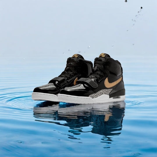 Jordan Legacy 312 Black Gold Patent