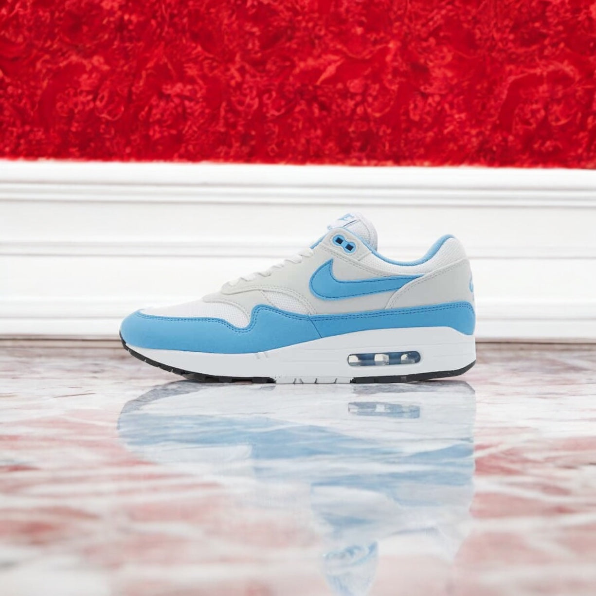 Nike Air Max 1 Blanc Bleu Université