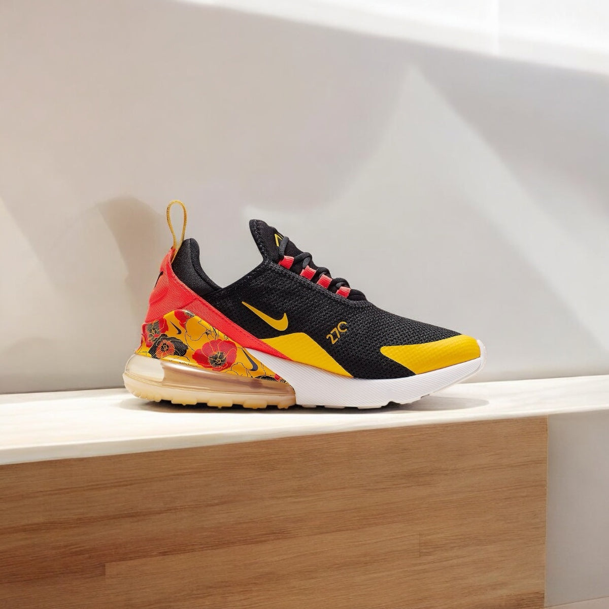 Nike Air Max 270 Floral Black Crimson Gold WMN (W)