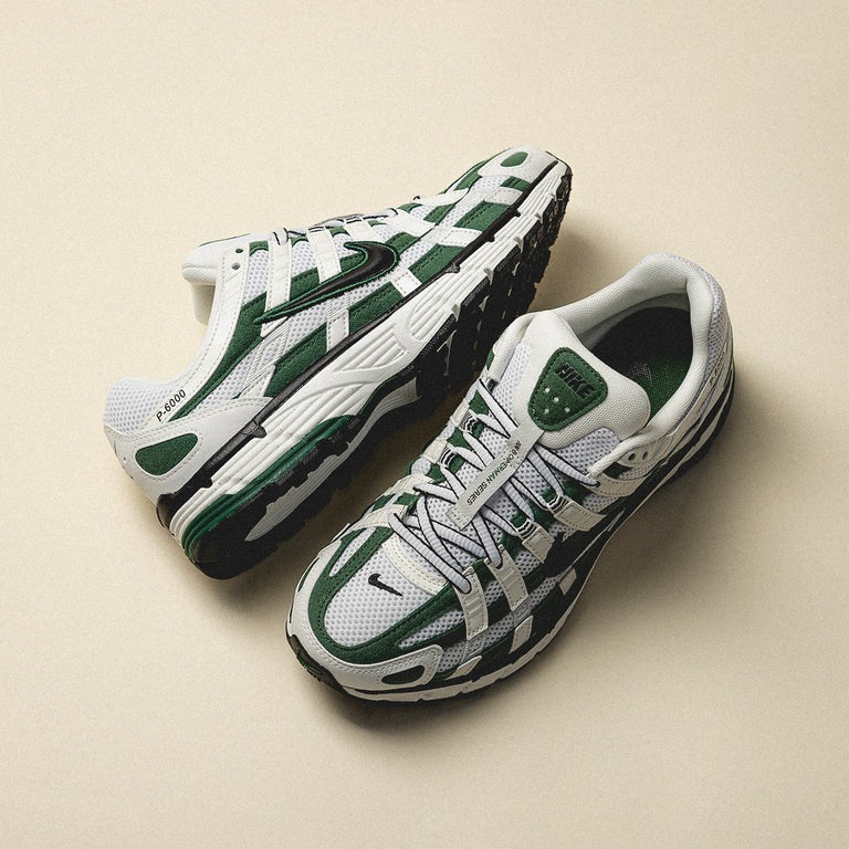 NIKE P-6000 SUMMIT WHITE / GREEN