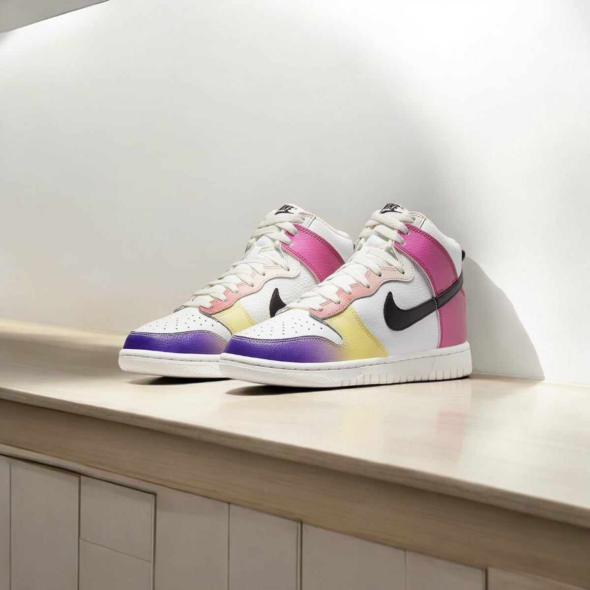 NIKE dunk high multicolore dégradé