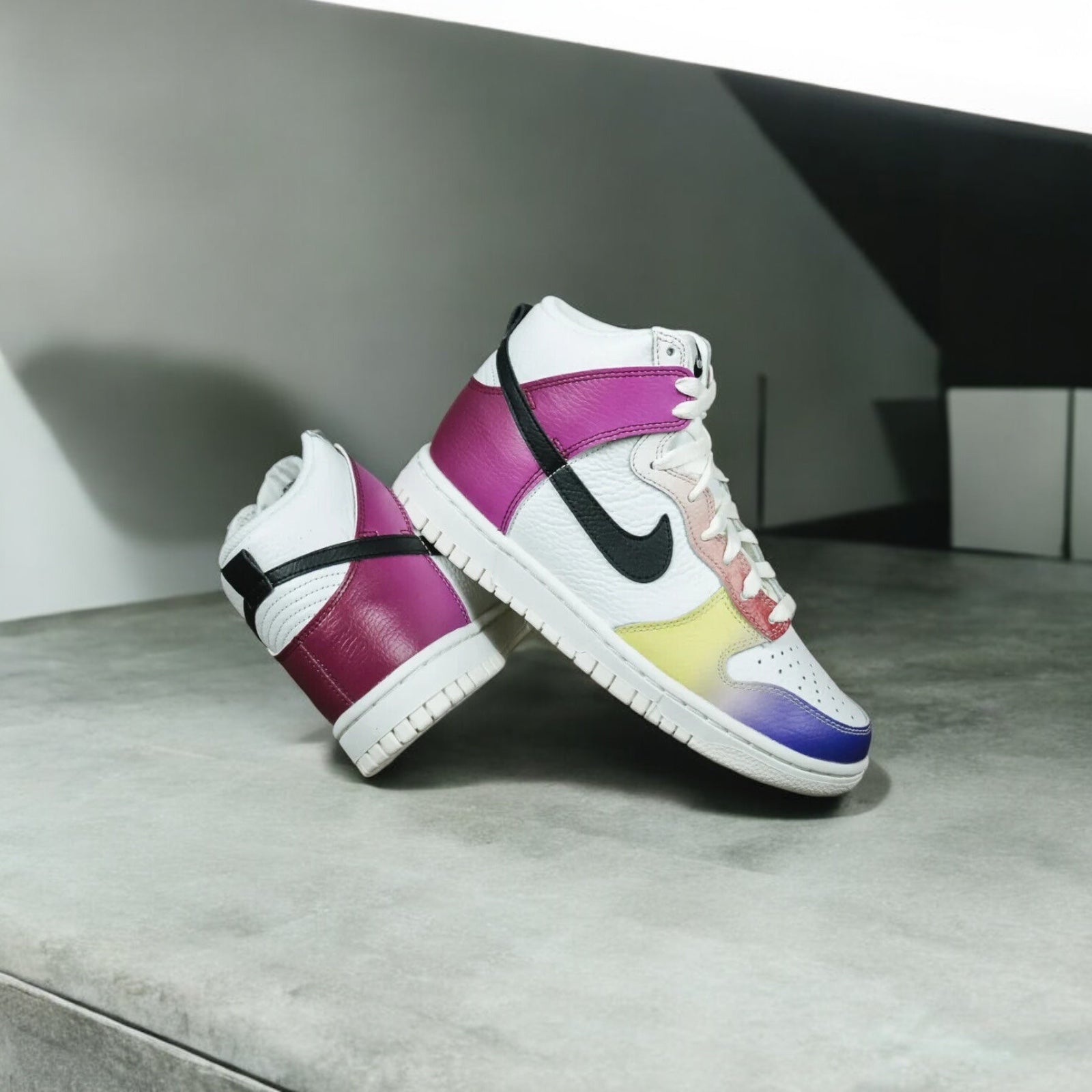 NIKE dunk high multicolore dégradé
