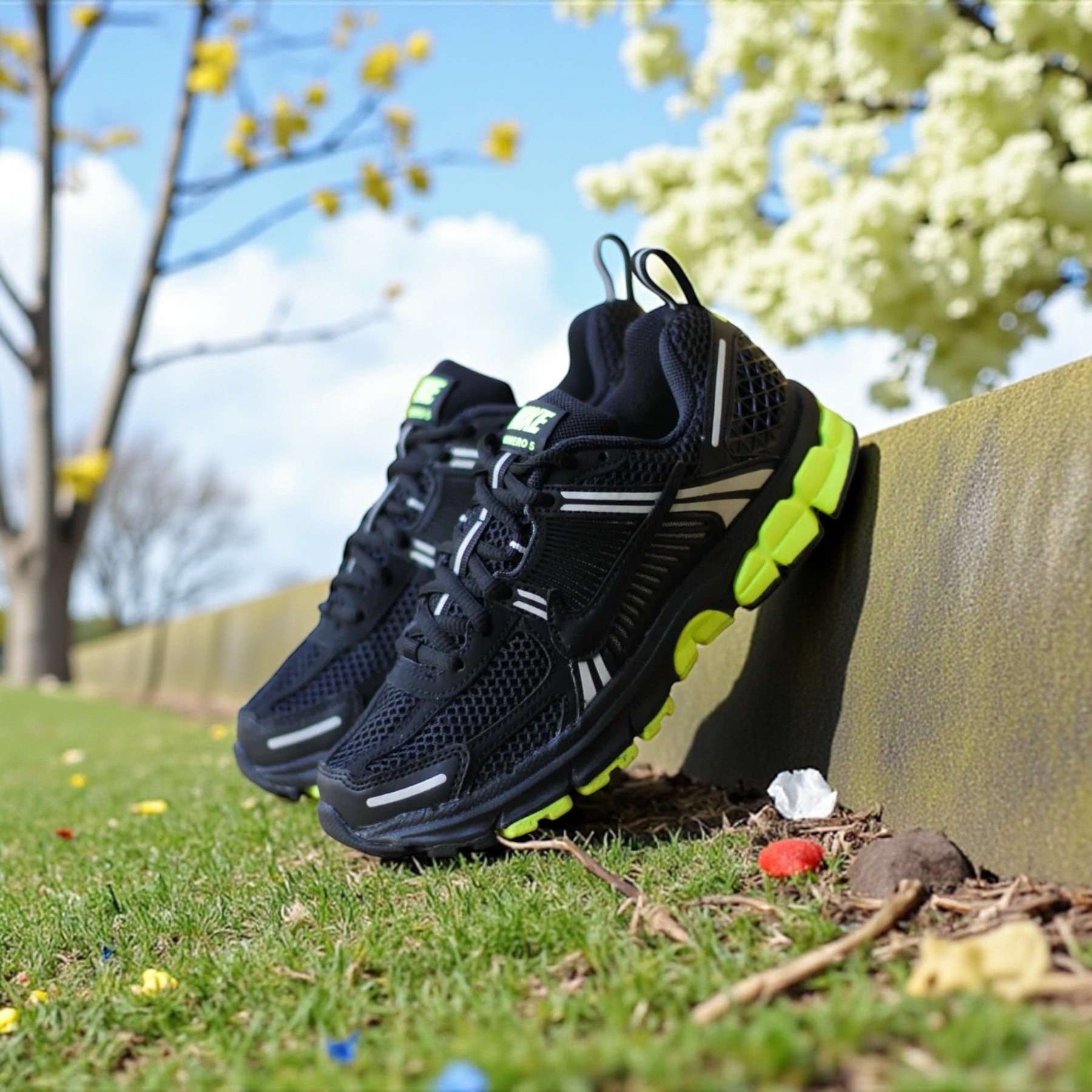 NIKE VOMERO 5 (GS) "BLACK/VOLT-BLACK-BLACK"