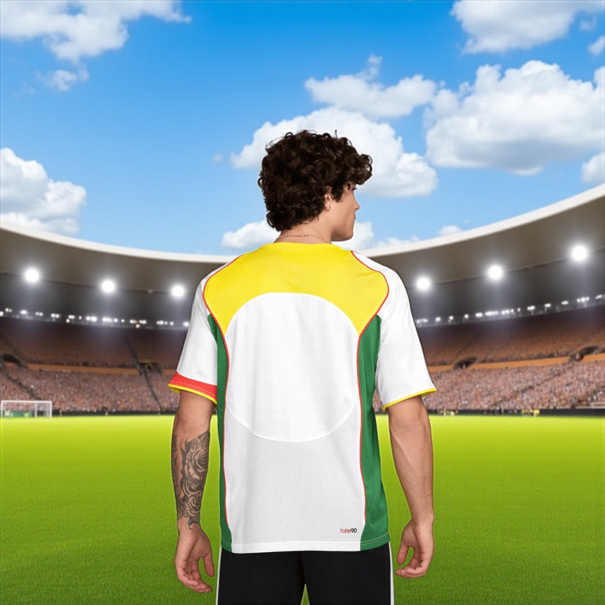 NIKE TOTAL 90 DRI-FIT SOCCER JERSEY - WHITE / OPTI YELLOW