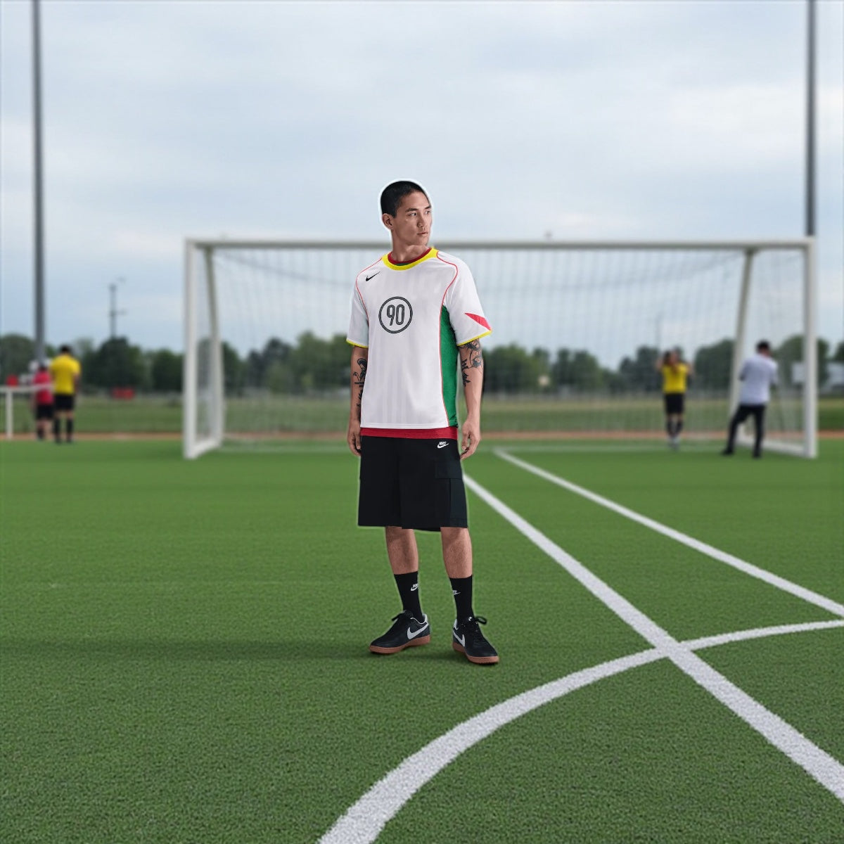 NIKE TOTAL 90 DRI-FIT SOCCER JERSEY - WHITE / OPTI YELLOW