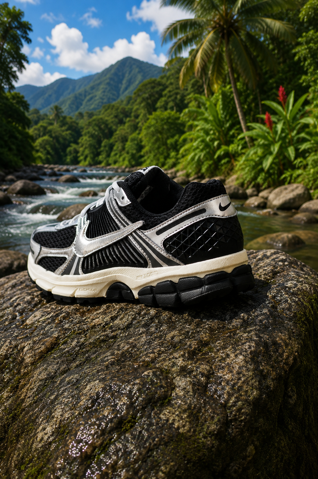 NIKE ZOOM VOMERO 5 "BLACK/CHROME-METALLIC SILVER"