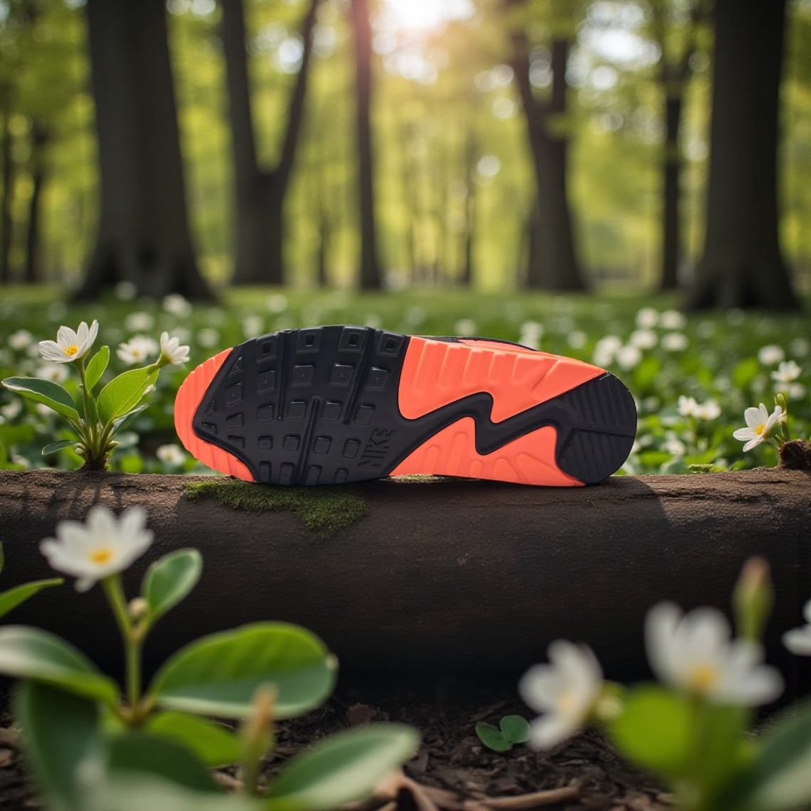 NIKE AIR MAX 90 "LT SMOKE GREY/LIMELIGHT-HYPER CRIMSON"