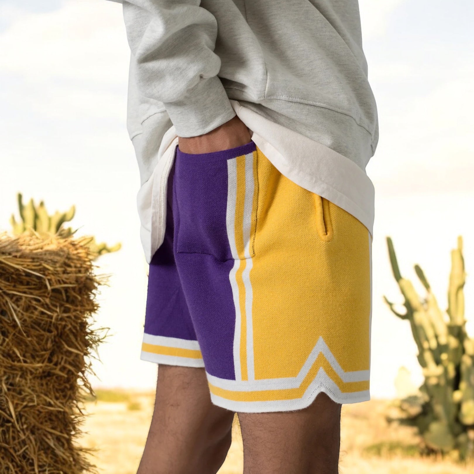 MITH BBALL LAKERS CROCHET SHORTS