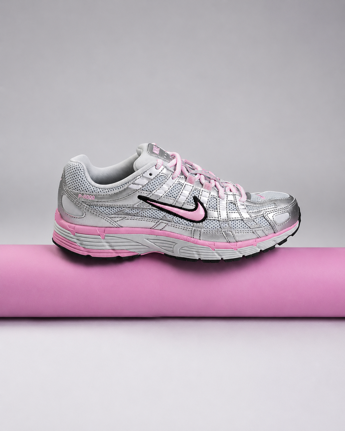 NIKE P-6000 "PURE PLATINUM/PINK RISE-METALLIC SILVER" WOMEN