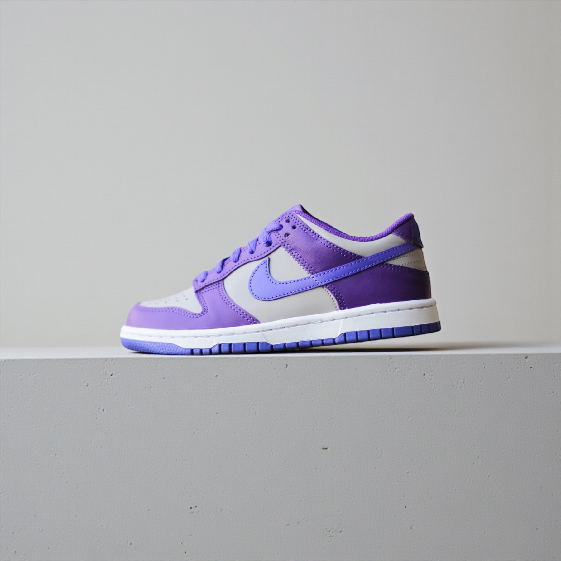 NIKE DUNK LOW (GS) "COLLEGE GREY/PERSIAN VIOLET-WILD GRAPE"