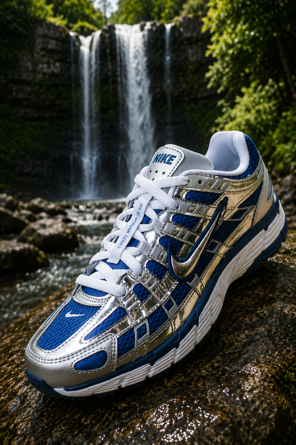 NIKE P-6000 "COURT BLUE/METALLIC SILVER-WHITE"