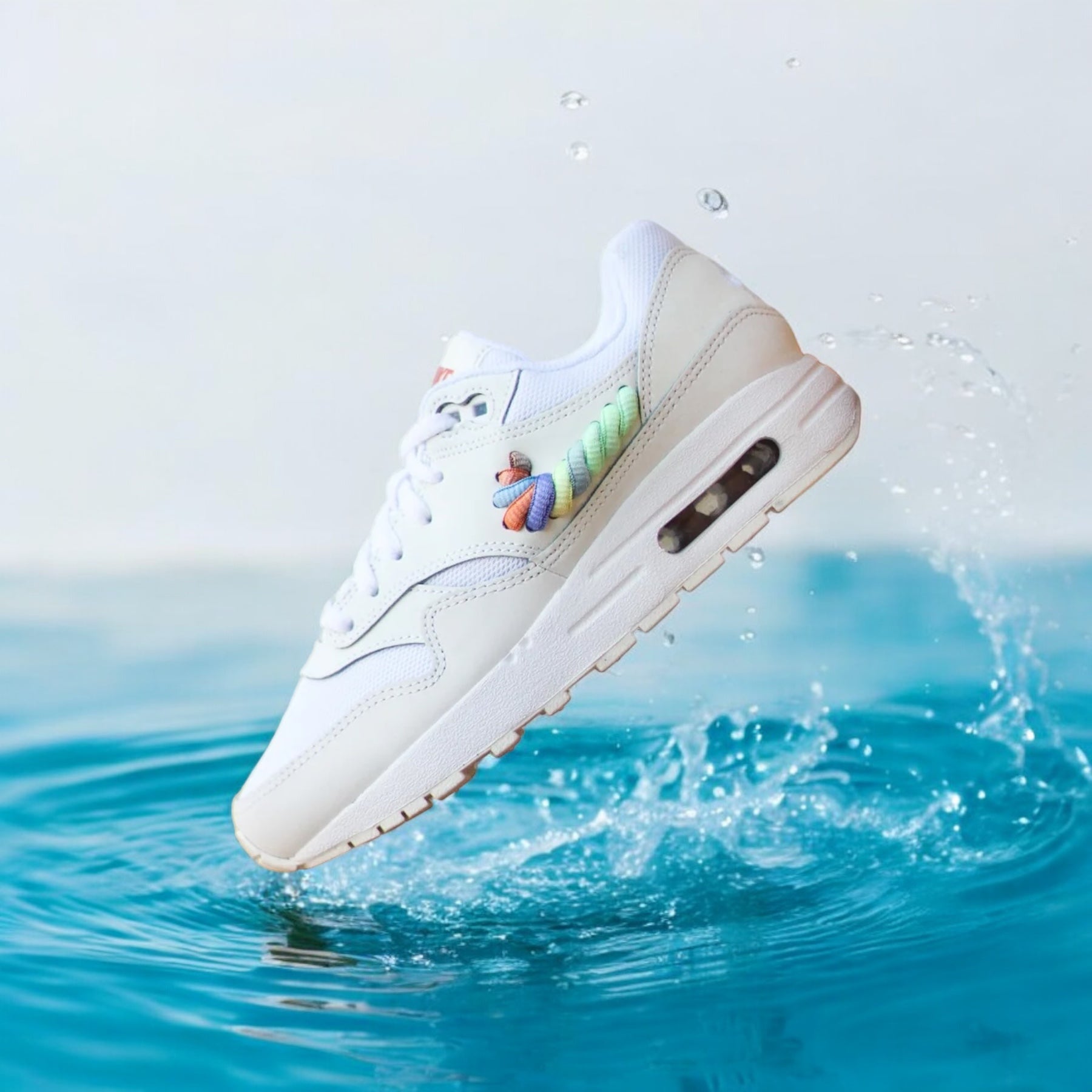 NIKE AIR MAX 1  (GS) "WHITE/MULTICOLOR"