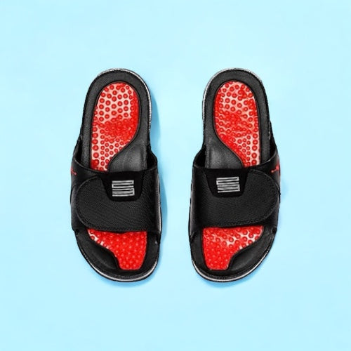 Claquettes Jordan Hydro 11 Retro Noir/Rouge Université