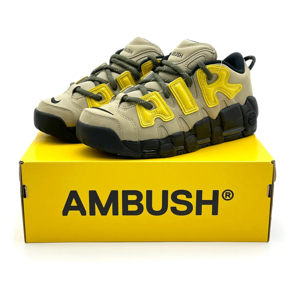 Nike Air More Uptempo Low AMBUSH Vivid Sulfur Limestone