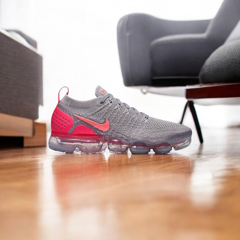 Nike Air VaporMax 2 Gris Atmosphère Crimson Pulse (Femme)