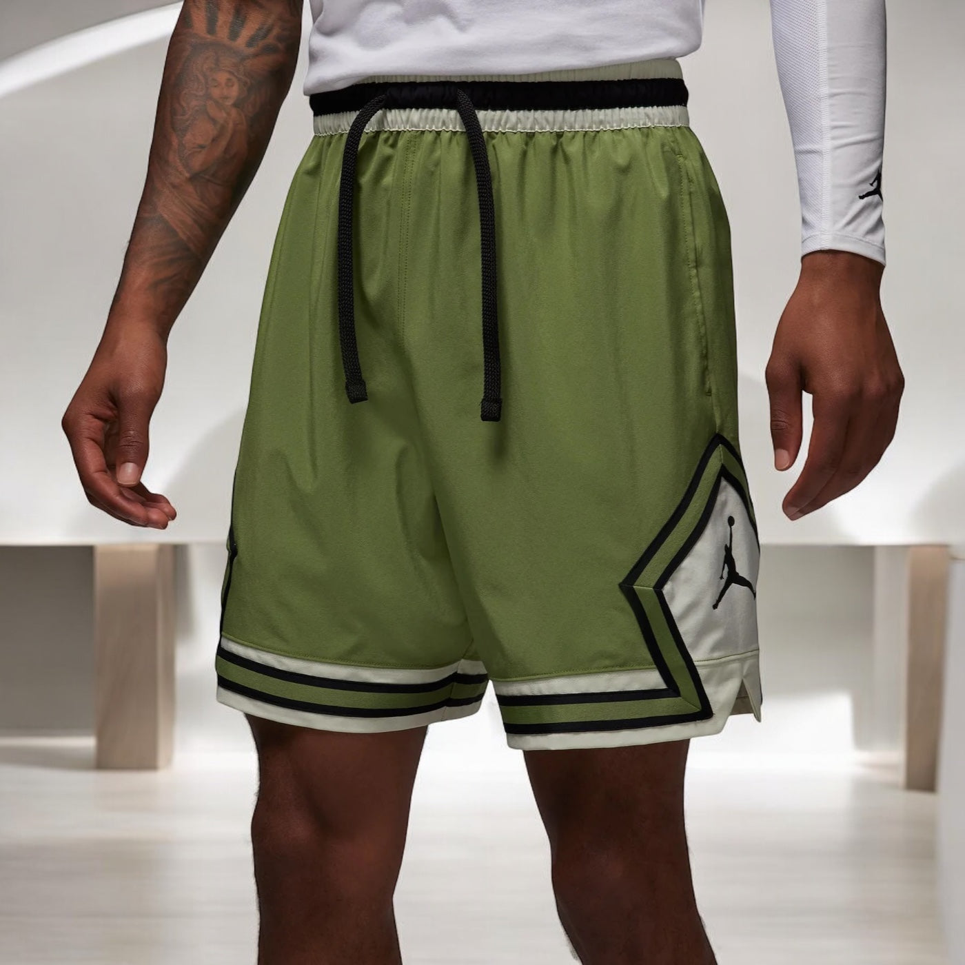 Air Jordan DRI-FIT WOVEN DIAMOND SHORTS "SKY J LT OLIVE"