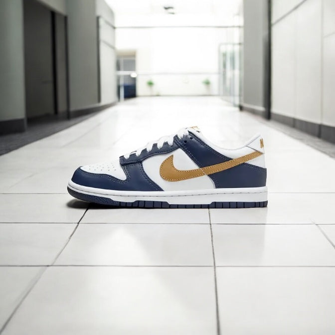 NIKE DUNK LOW GS MIDNIGHT NAVY/ GOLD